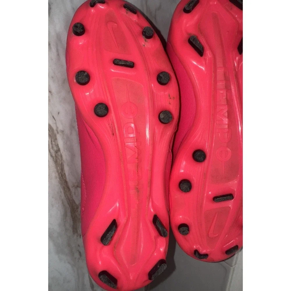 NIKE Tiempo Girl's Size 6.0‎ Youth Pink Black Soccer Cleats Shoes 6.0Y
